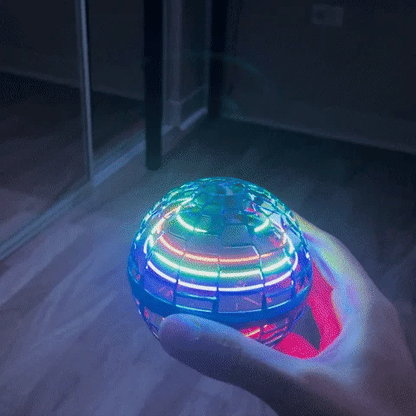 ⚡ Flynova – Diversión interactiva con luces LED que flota y gira-Rosa🛸