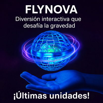 ⚡ Flynova – Diversión interactiva con luces LED que flota y gira-Azul🛸