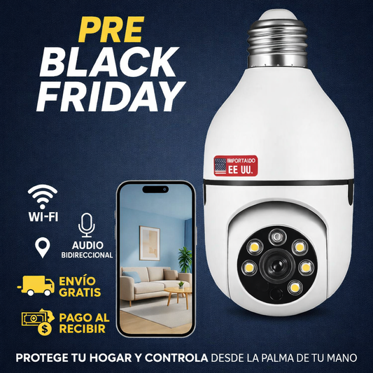 Cámara de seguridad inalámbrica adaptador bombilla