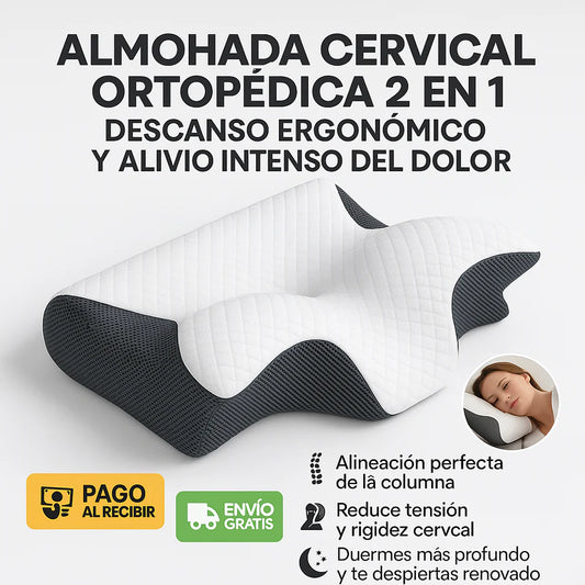 🌙Almohada Ortopédica Premium 😴 – 💤¡Duérmete sin dolor!