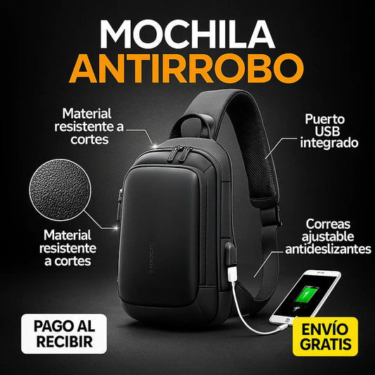 Bolso cruzado antirrobo negro