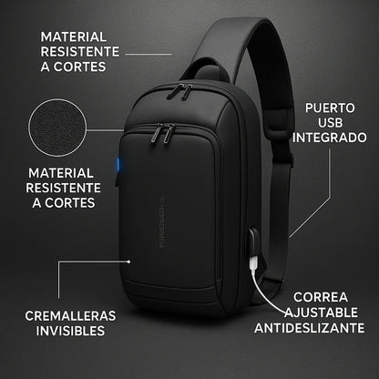 Bolso cruzado antirrobo negro