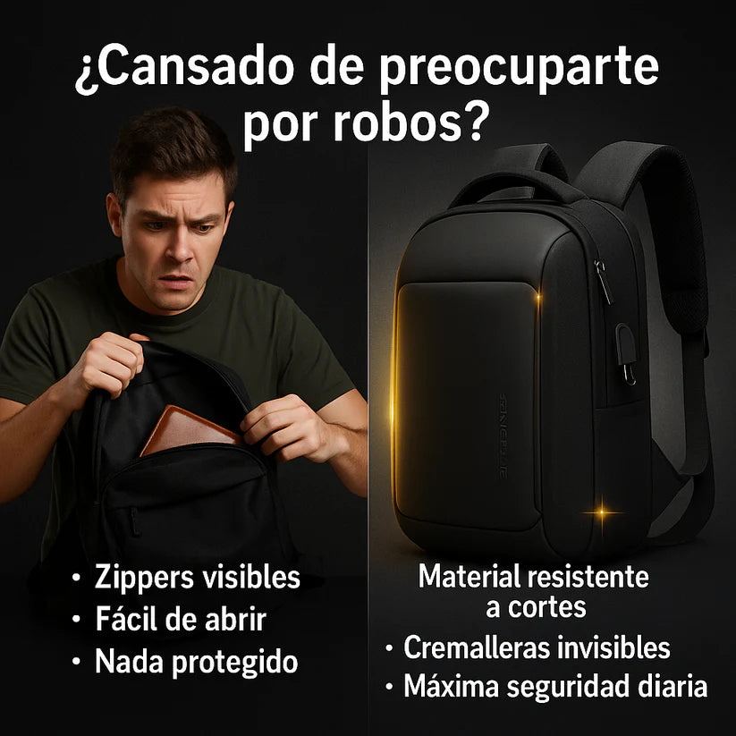 Bolso cruzado antirrobo negro