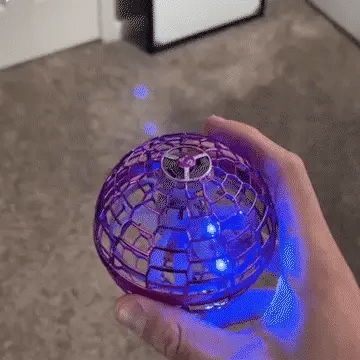 ⚡ Flynova – Diversión interactiva con luces LED que flota y gira-Azul🛸