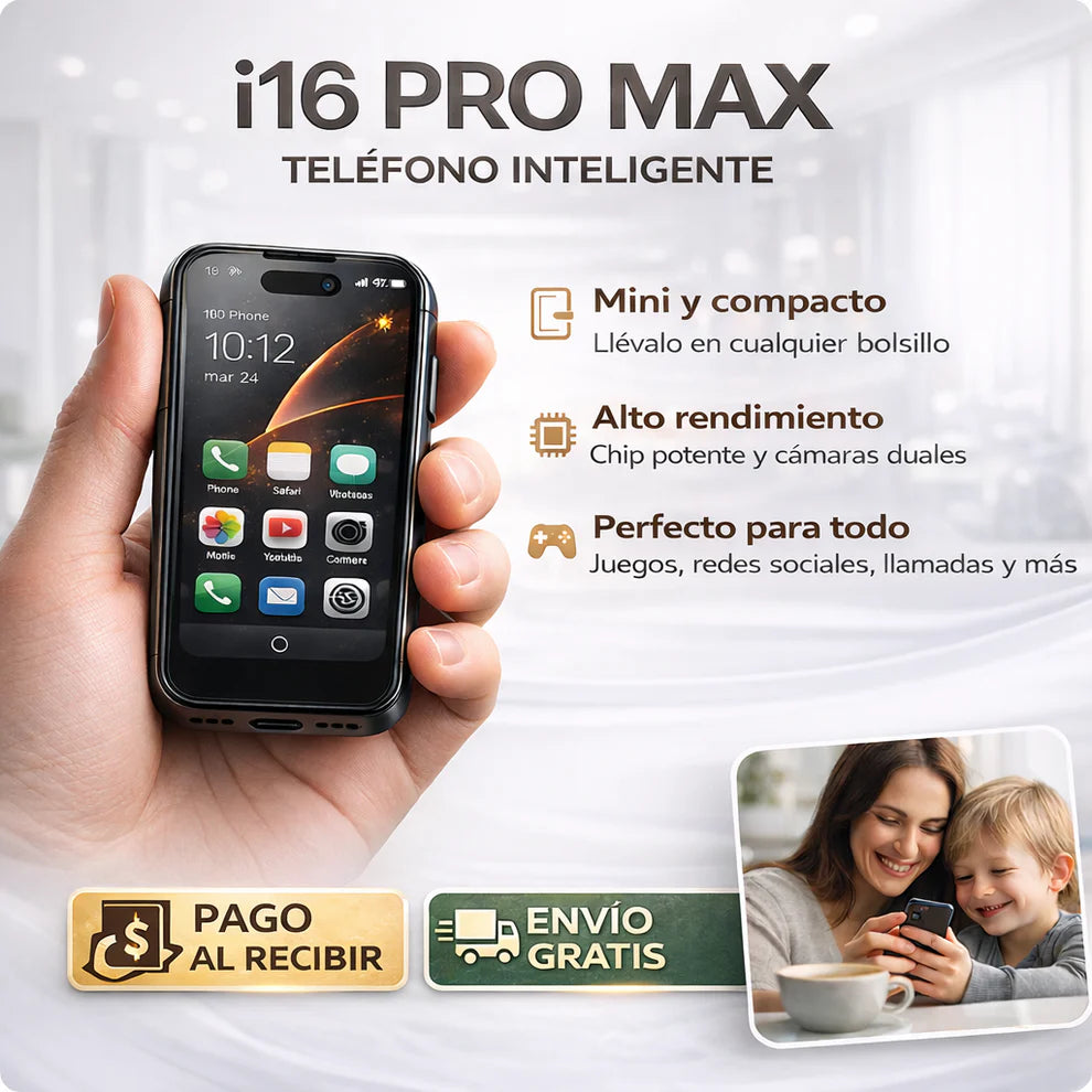 📱 i16 PRO MAX teléfono inteligente + Caja y Cargador Premium + Funda de Protección GRATIS + REGALO EXCLUSIVO 🔥