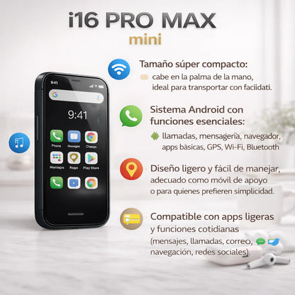 📱 i16 PRO MAX teléfono inteligente + Caja y Cargador Premium + Funda de Protección GRATIS + REGALO EXCLUSIVO 🔥