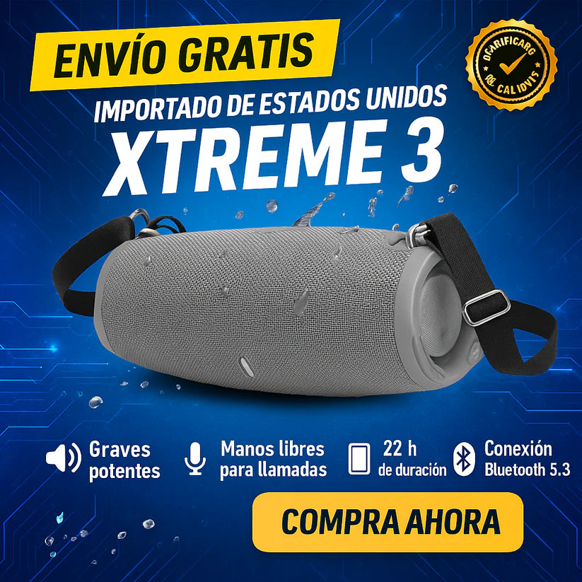 XTREME BOOM 3 — “Sonido que Te Sigue a Todas Partes” 🔊✨